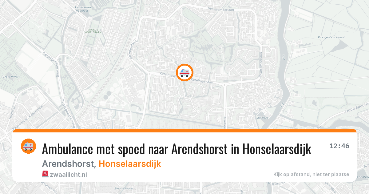 Ambulance met spoed naar Arendshorst in Honselaarsdijk — 8 aug 2026