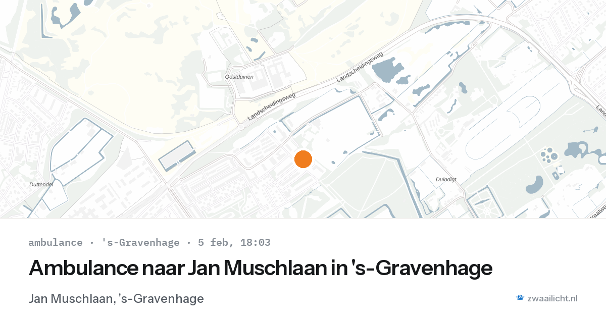 Ambulance naar Jan Muschlaan in 's-Gravenhage — 5 feb 2026
