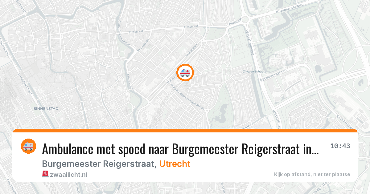 Ambulance met spoed naar Burgemeester Reigerstraat in Utrecht — 5 apr 2026
