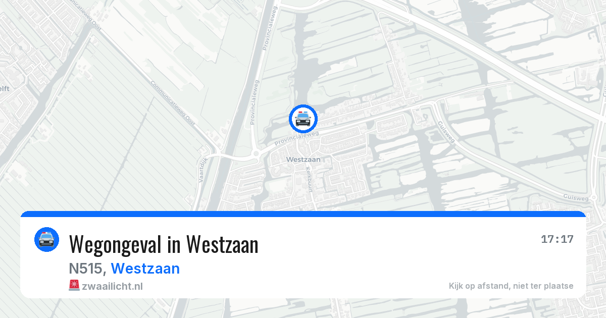 Wegongeval in Westzaan — 25 jun 2026