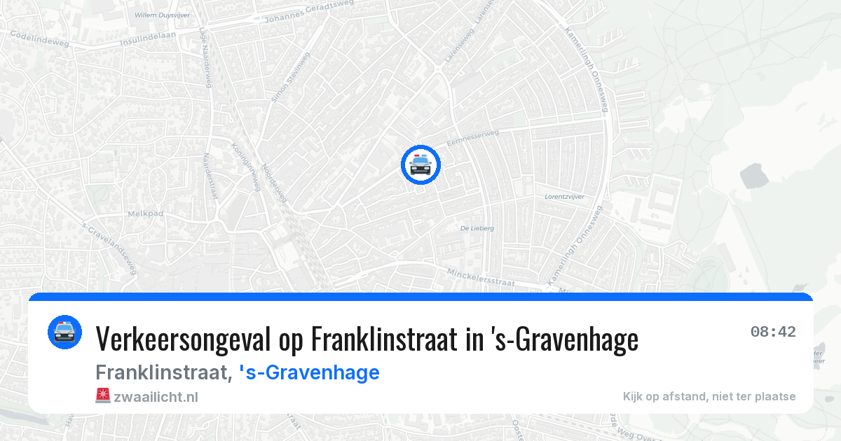 Verkeersongeval op Franklinstraat in 's-Gravenhage — 25 mrt 2026