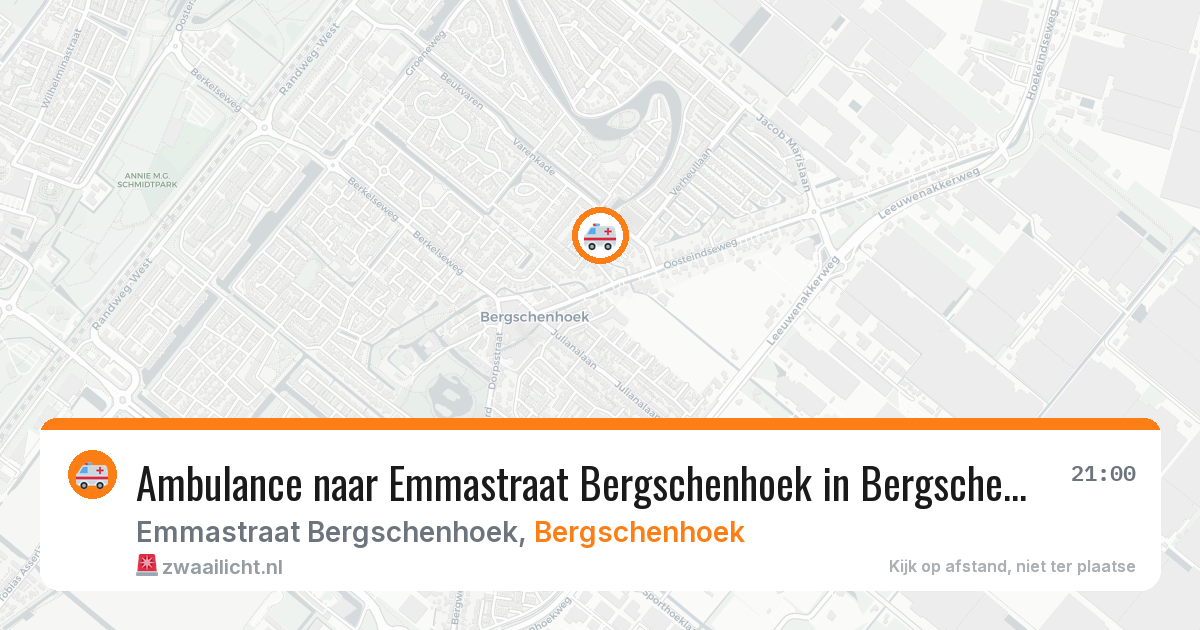 Ambulance naar Emmastraat Bergschenhoek in Bergschenhoek — 19 jun 2026