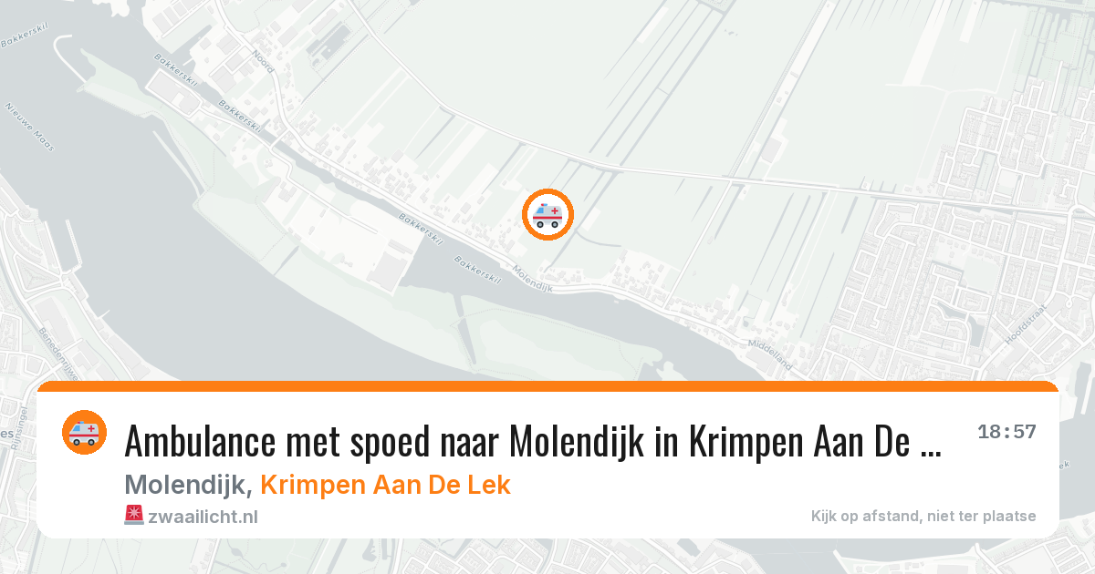 Ambulance met spoed naar Molendijk in Krimpen Aan De Lek — 24 mrt 2026