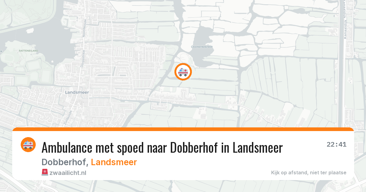 Ambulance met spoed naar Dobberhof in Landsmeer — 3 jul 2026