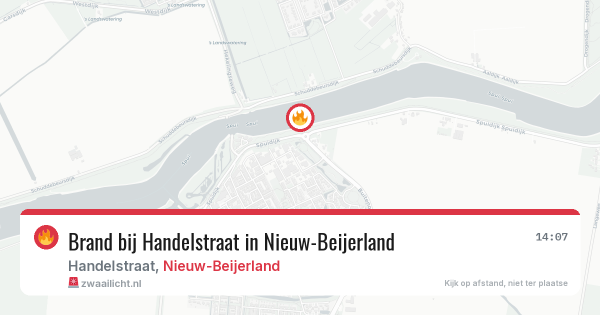 Brand bij Handelstraat in Nieuw-Beijerland — 12 mei 2026