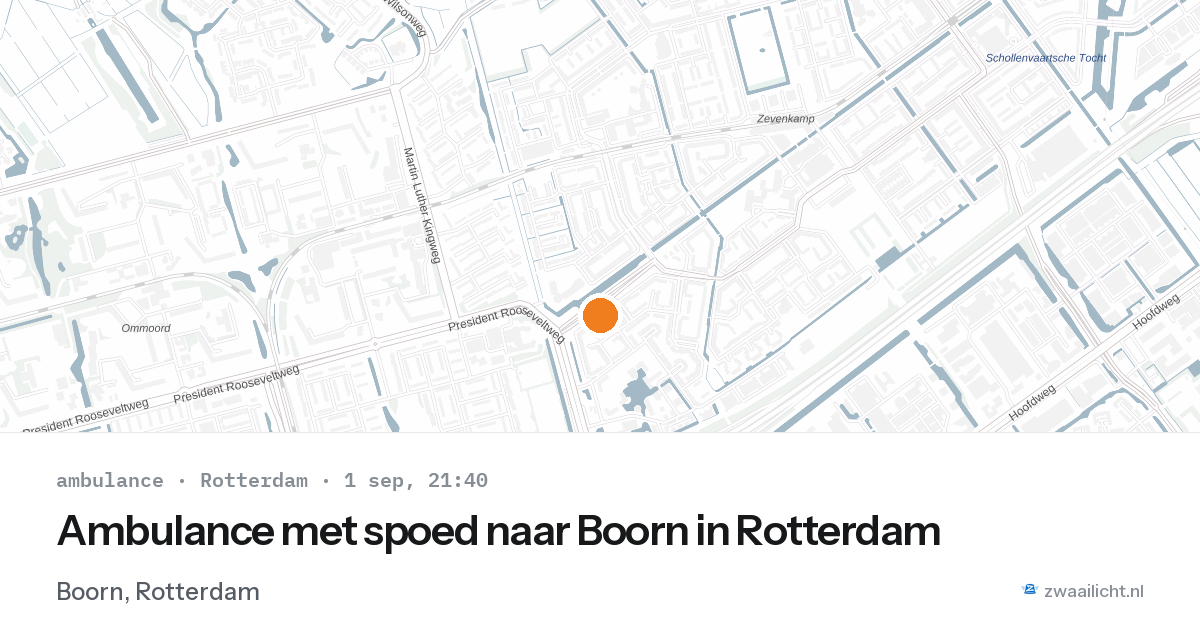 Ambulance met spoed naar Boorn in Rotterdam — 1 sep 2026