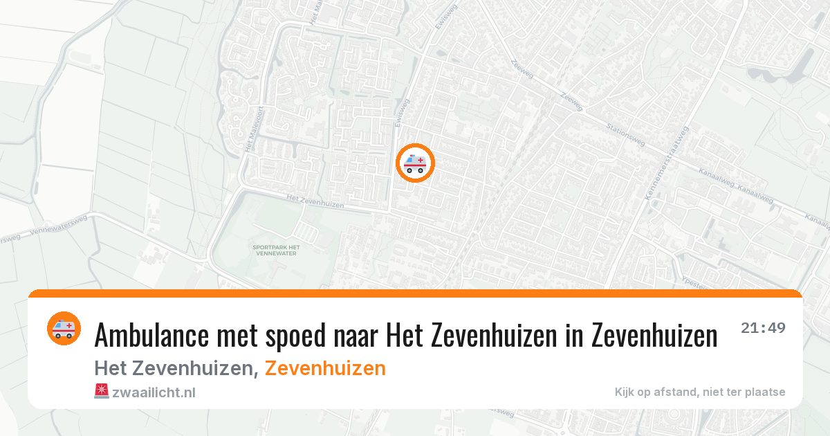 Ambulance met spoed naar Het Zevenhuizen in Zevenhuizen — 4 apr 2026