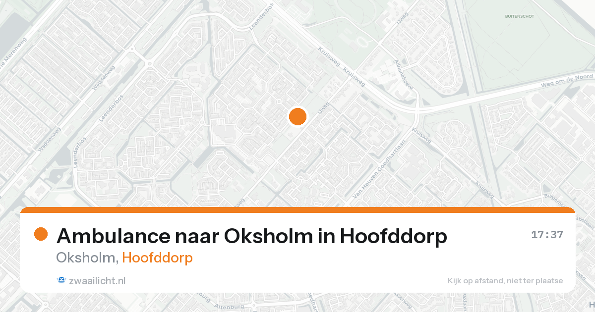 Ambulance naar Oksholm in Hoofddorp — 17 aug 2026