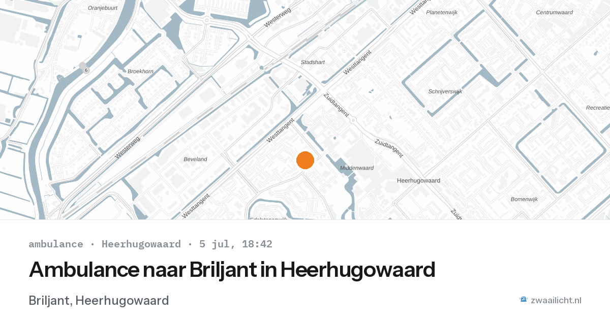 Ambulance naar Briljant in Heerhugowaard — 5 jul 2026