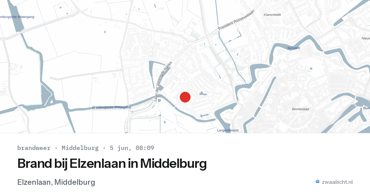 Brand bij Elzenlaan in Middelburg — 5 jun 2026