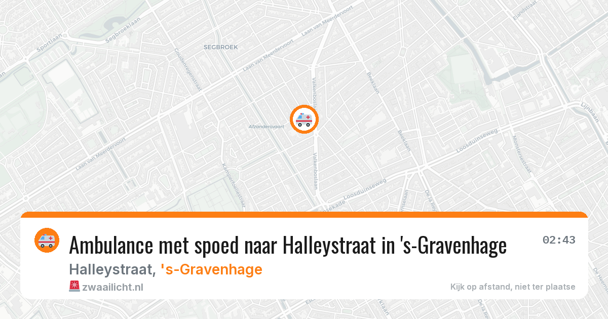 Ambulance met spoed naar Halleystraat in 's-Gravenhage — 5 jul 2026