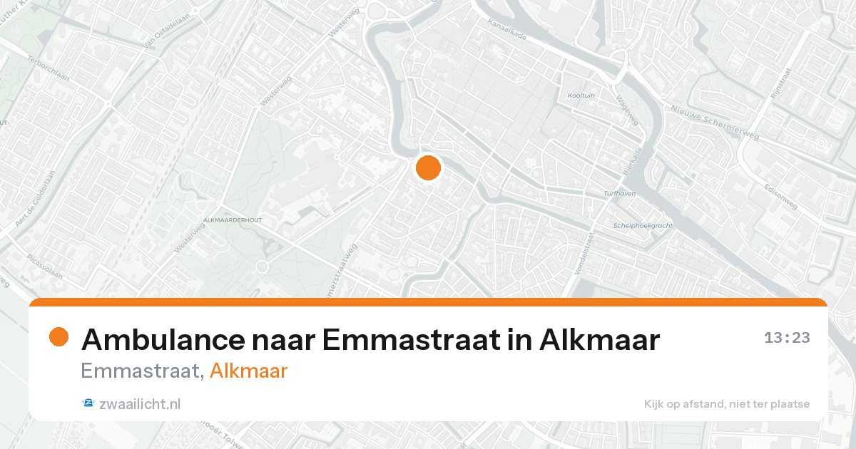 Ambulance naar Emmastraat in Alkmaar — 19 aug 2026