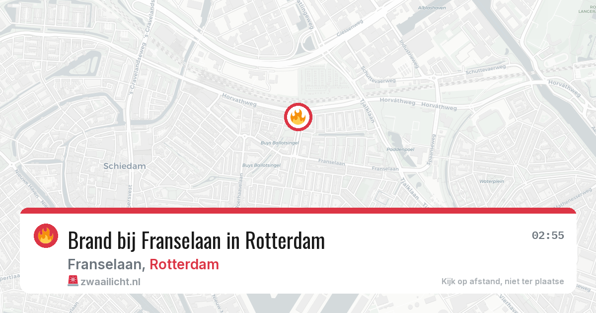 Brand bij Franselaan in Rotterdam — 8 jun 2026