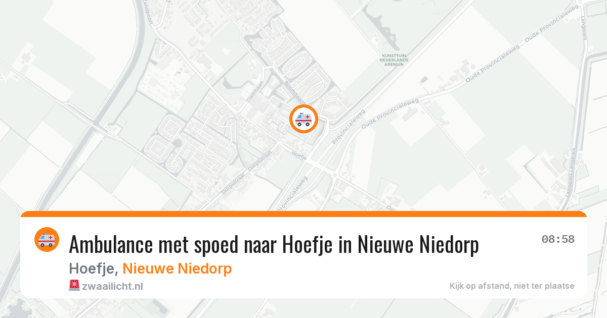 Ambulance met spoed naar Hoefje in Nieuwe Niedorp — 21 apr 2026