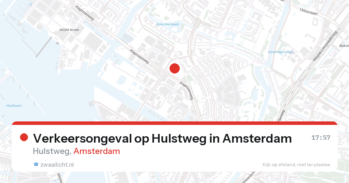 Verkeersongeval op Hulstweg in Amsterdam — 27 aug 2026