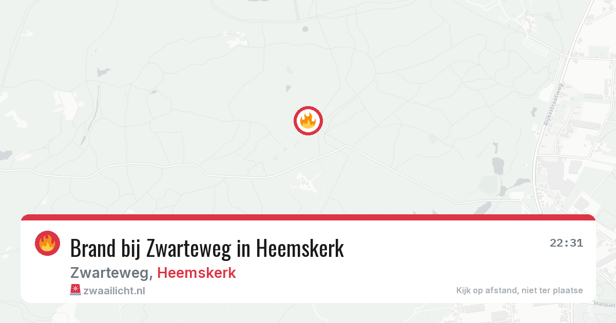 Brand bij Zwarteweg in Heemskerk — 9 aug 2026