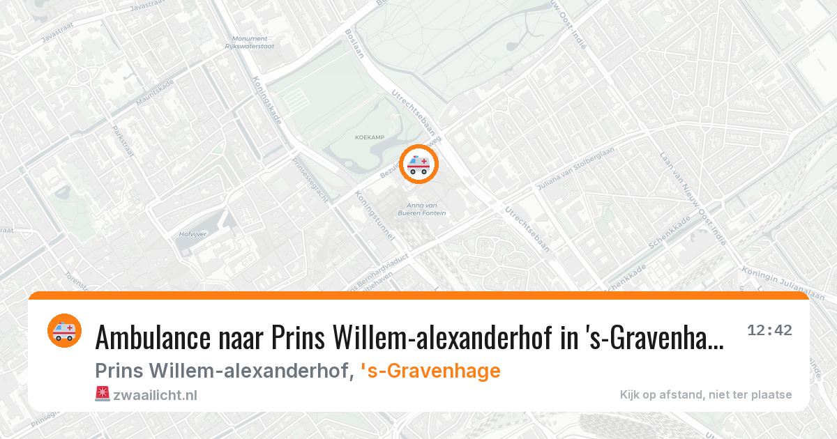Ambulance naar Prins Willem-alexanderhof in 's-Gravenhage — 20 jul 2026