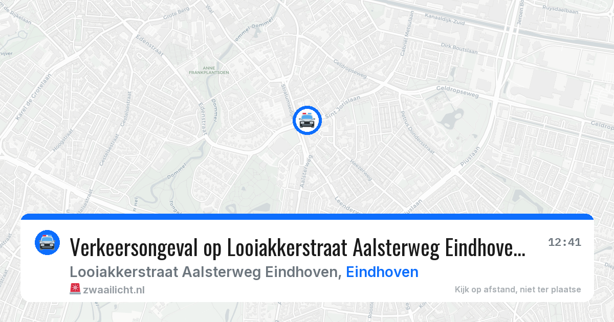 Verkeersongeval op Looiakkerstraat Aalsterweg Eindhoven in Eindhoven — 17 jun 2026