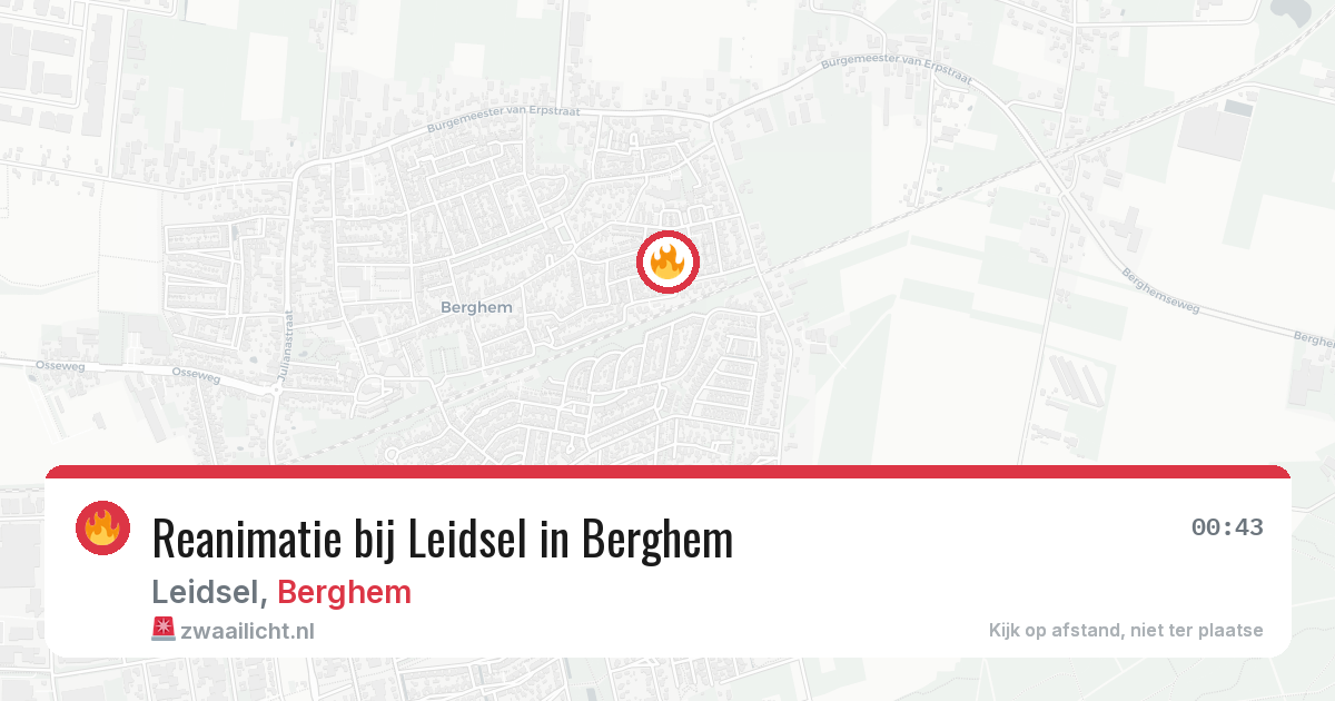 Reanimatie bij Leidsel in Berghem — 20 jul 2026