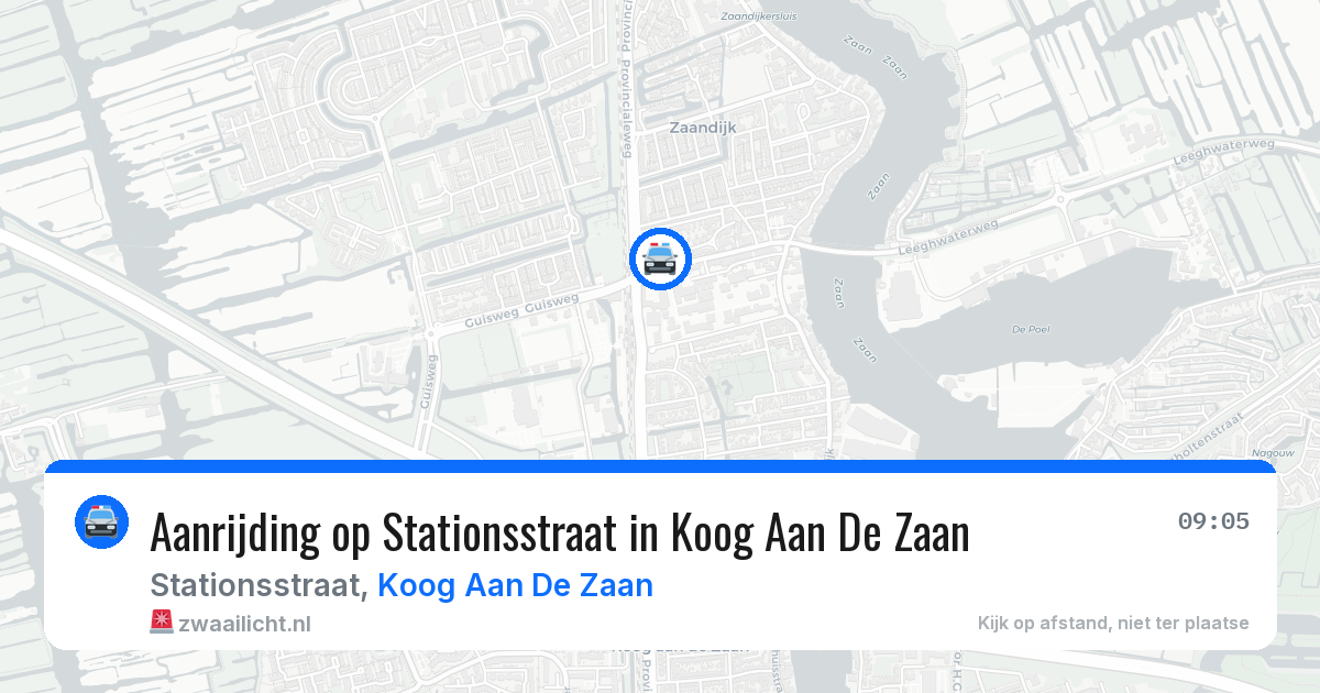 Aanrijding op Stationsstraat in Koog Aan De Zaan — 27 jun 2026
