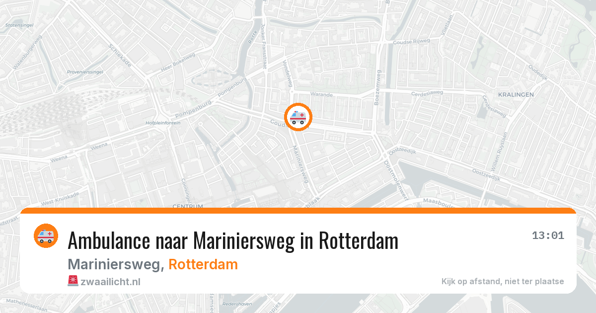 Ambulance naar Mariniersweg in Rotterdam — 8 feb 2026