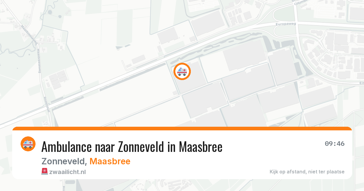 Ambulance naar Zonneveld in Maasbree — 6 jul 2026