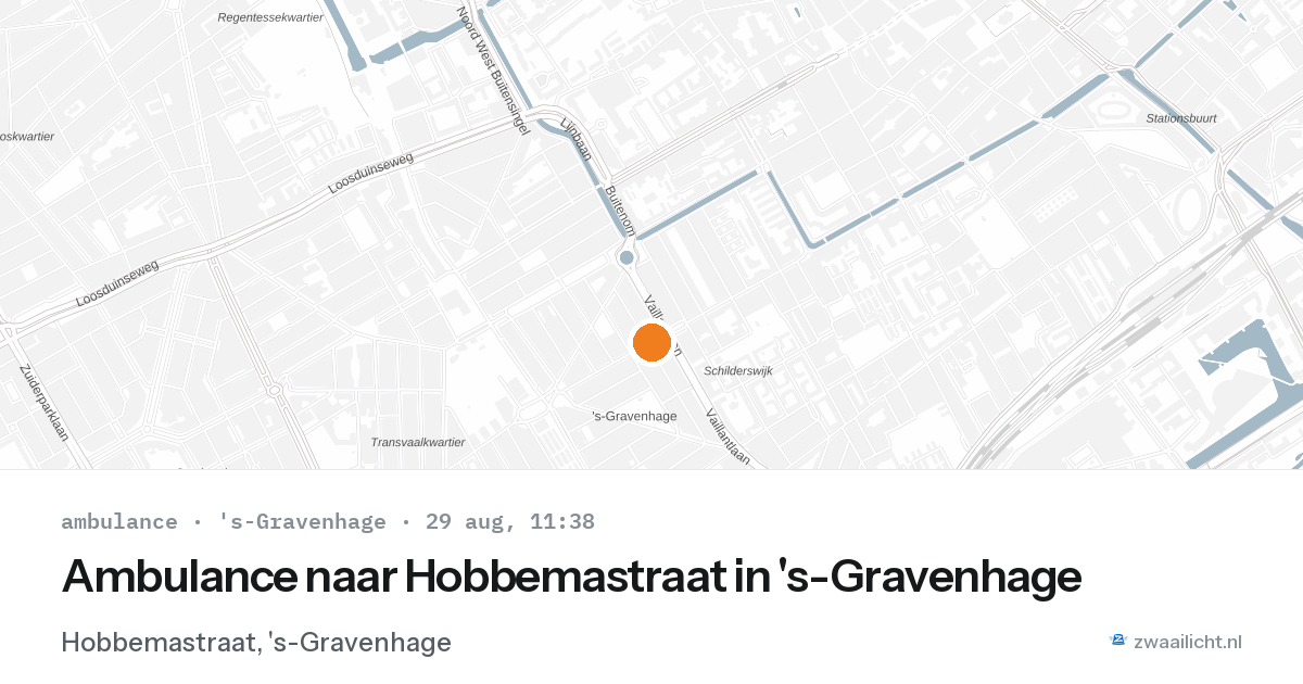 Ambulance naar Hobbemastraat in 's-Gravenhage — 29 aug 2026