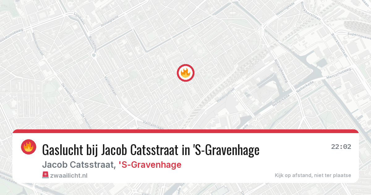 Gaslucht bij Jacob Catsstraat in 'S-Gravenhage — 3 aug 2026