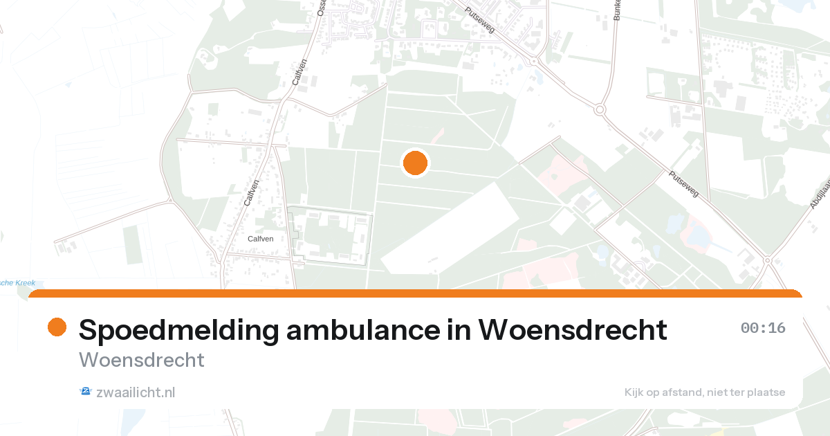 Spoedmelding ambulance in Woensdrecht — 31 jan 2026