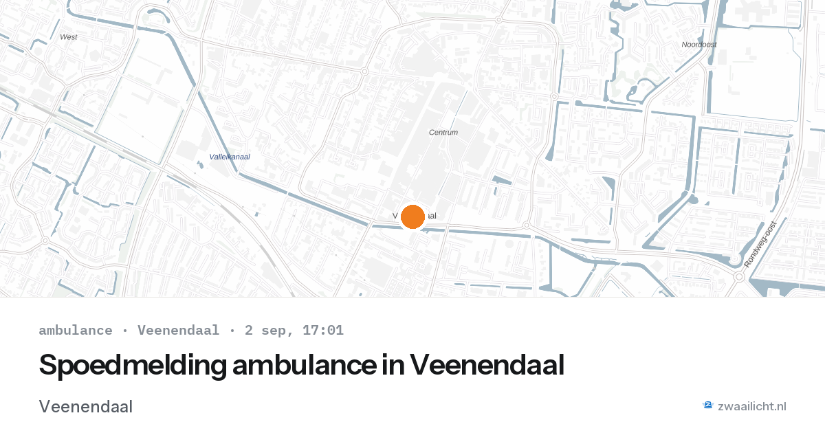 Spoedmelding ambulance in Veenendaal — 2 sep 2026