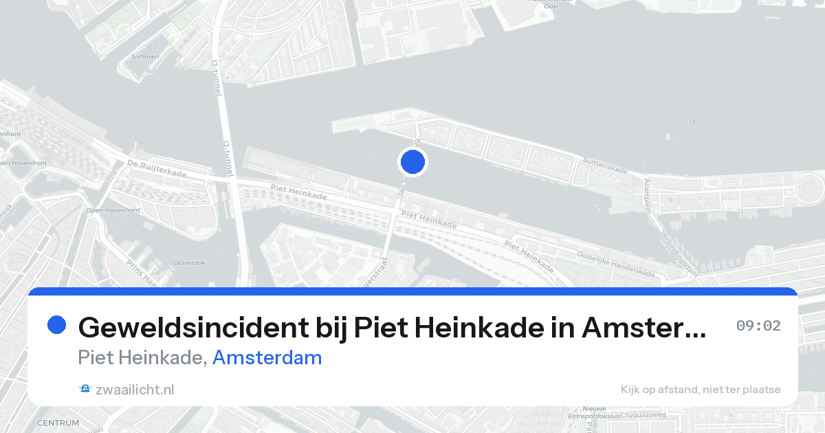 Geweldsincident bij Piet Heinkade in Amsterdam — 26 aug 2026