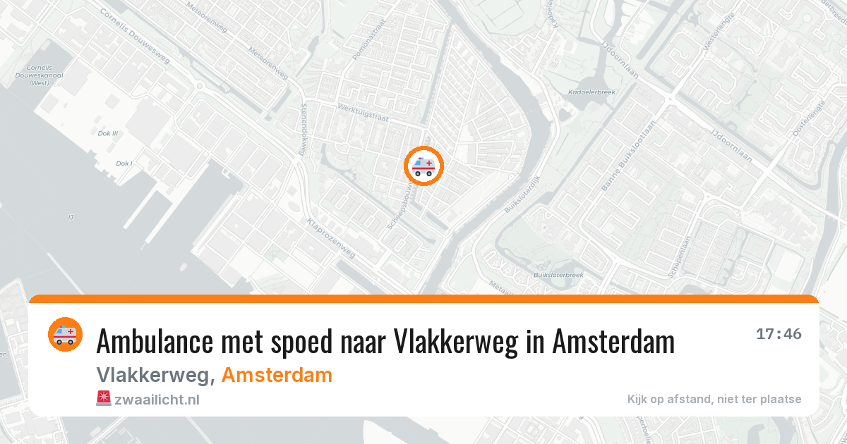 Ambulance met spoed naar Vlakkerweg in Amsterdam — 28 jun 2026