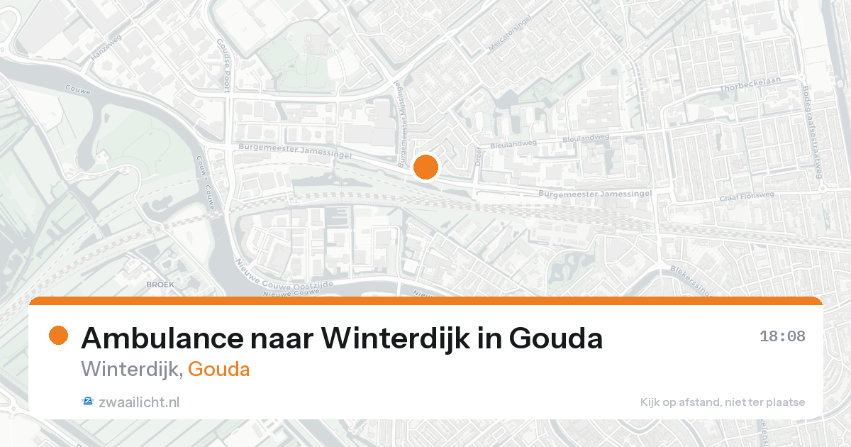 Ambulance naar Winterdijk in Gouda — 16 aug 2026