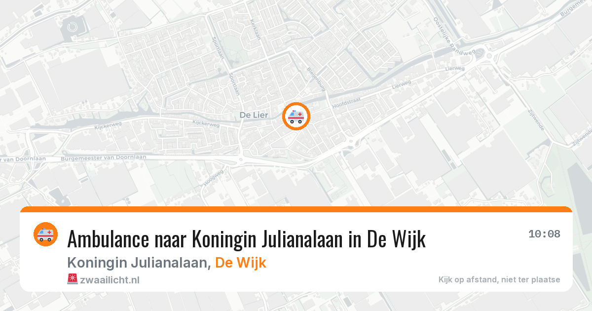 Ambulance naar Koningin Julianalaan in De Wijk — 7 apr 2026
