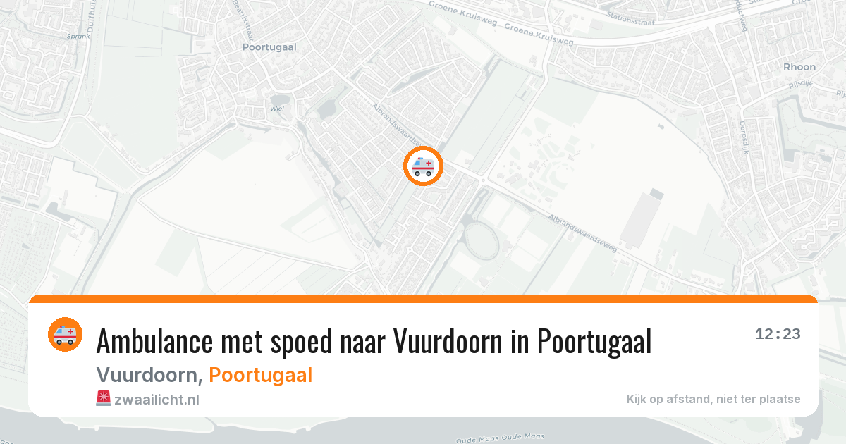 Ambulance met spoed naar Vuurdoorn in Poortugaal — 27 mei 2026