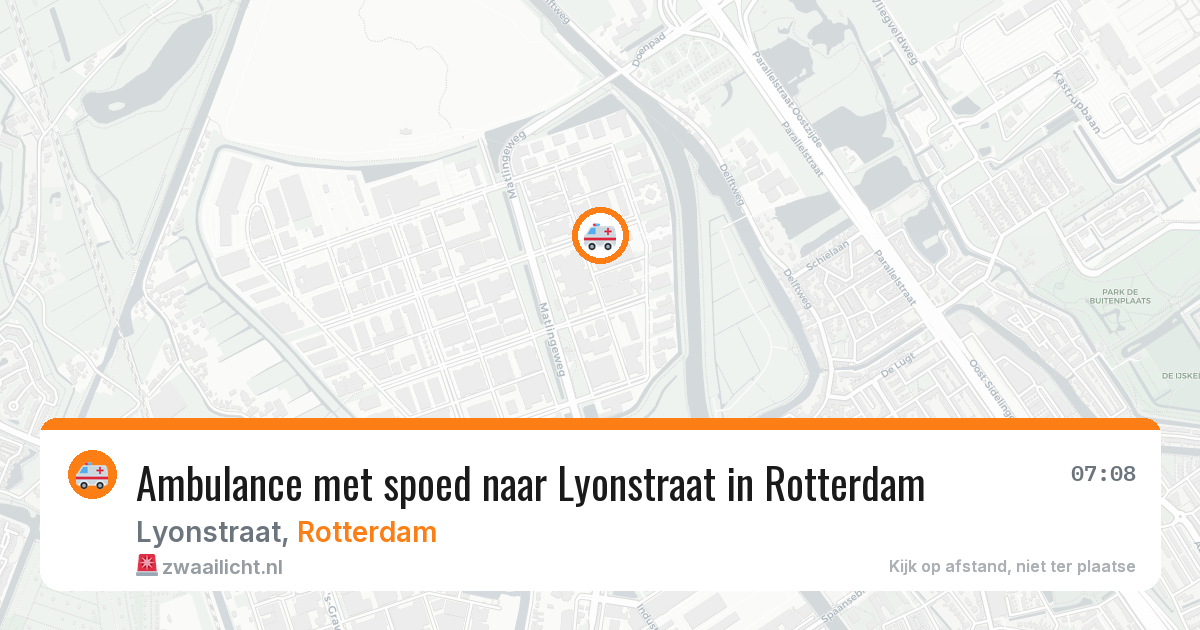 Ambulance met spoed naar Lyonstraat in Rotterdam — 9 jun 2026