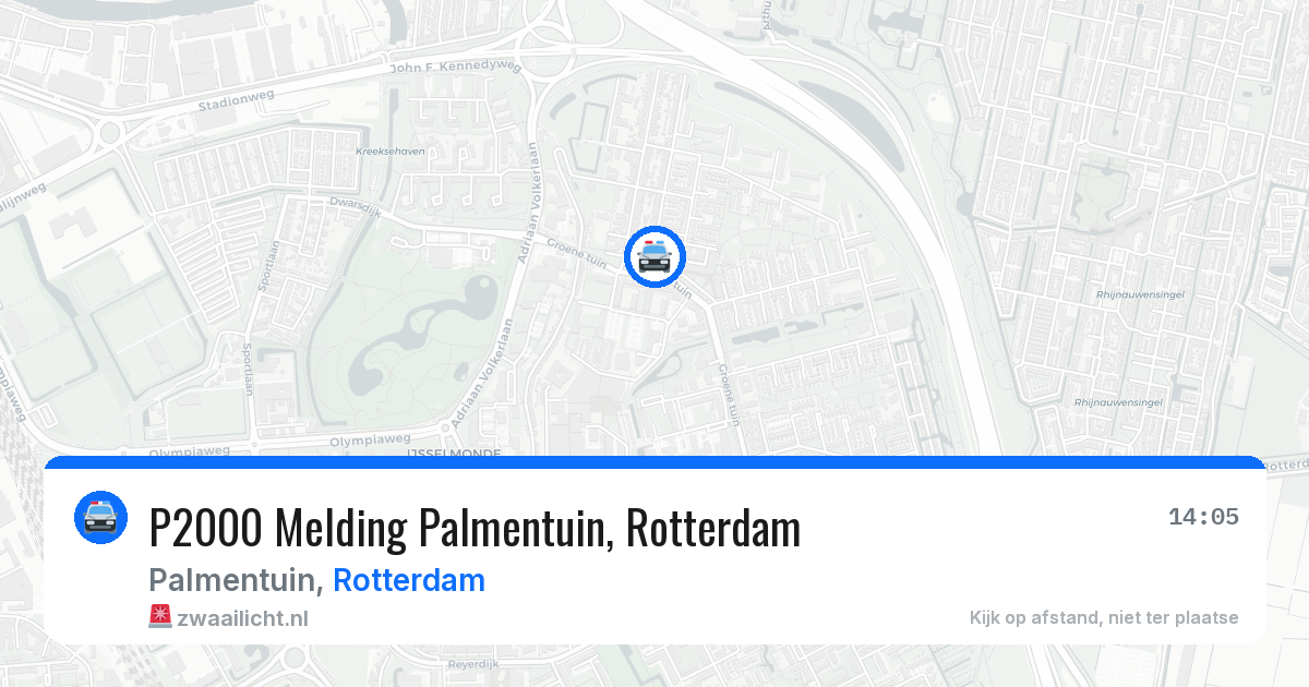 P2000 Melding Palmentuin, Rotterdam — 10 aug 2026