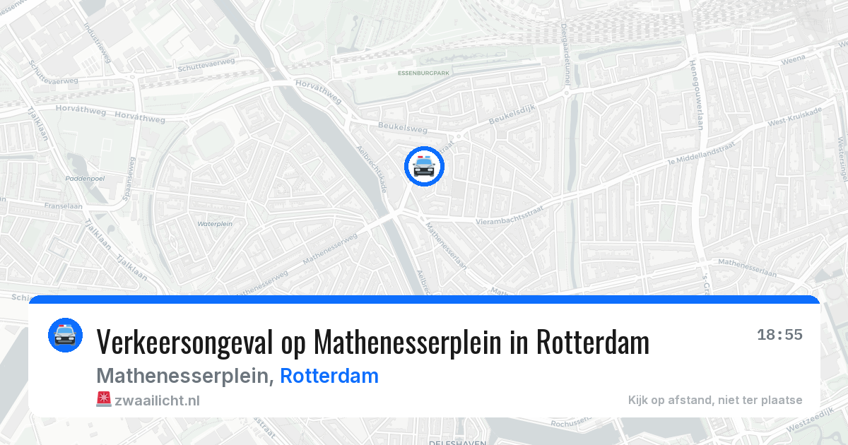 Verkeersongeval op Mathenesserplein in Rotterdam — 2 aug 2026