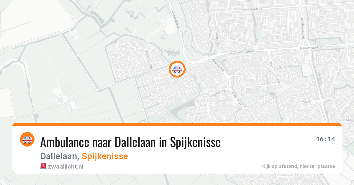Ambulance naar Dallelaan in Spijkenisse — 28 mei 2026