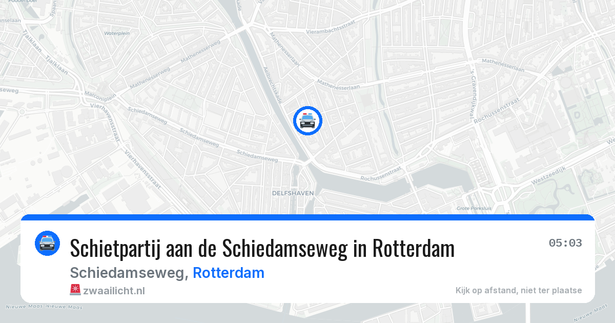 Schietpartij aan de Schiedamseweg in Rotterdam — 14 mei 2026