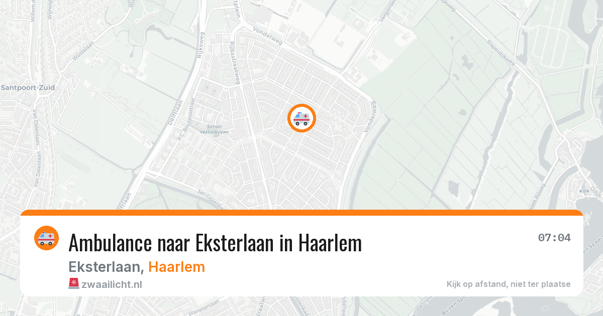 Ambulance naar Eksterlaan in Haarlem — 17 mrt 2026