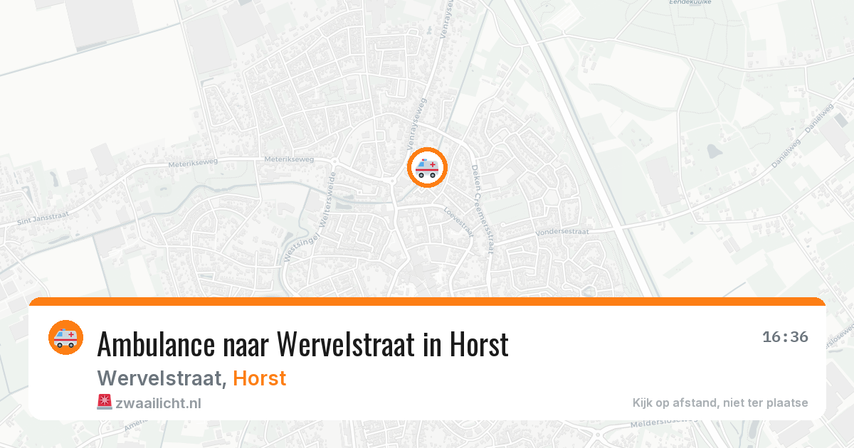 Ambulance naar Wervelstraat in Horst — 11 jun 2026