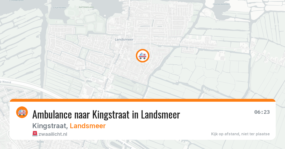 Ambulance naar Kingstraat in Landsmeer — 29 jan 2026