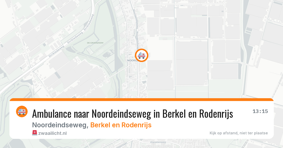 Ambulance naar Noordeindseweg in Berkel en Rodenrijs — 22 mei 2026