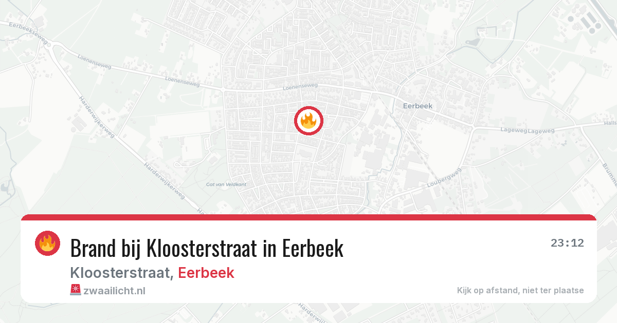 Brand bij Kloosterstraat in Eerbeek — 15 apr 2026
