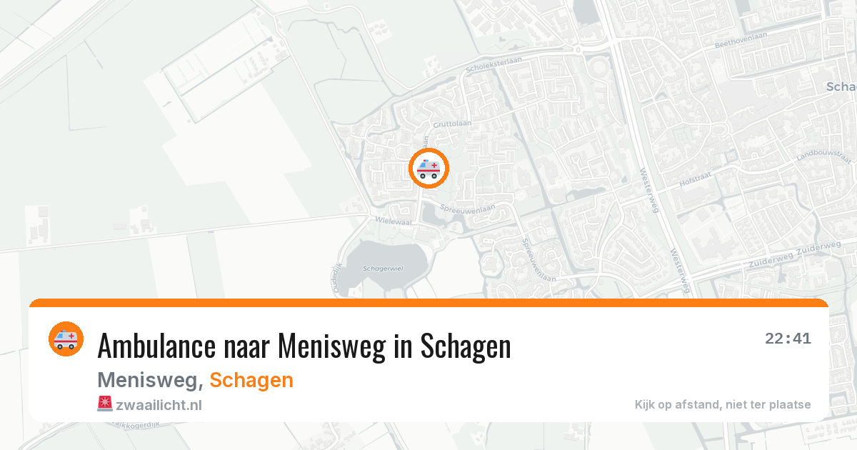 Ambulance naar Menisweg in Schagen — 4 mei 2026