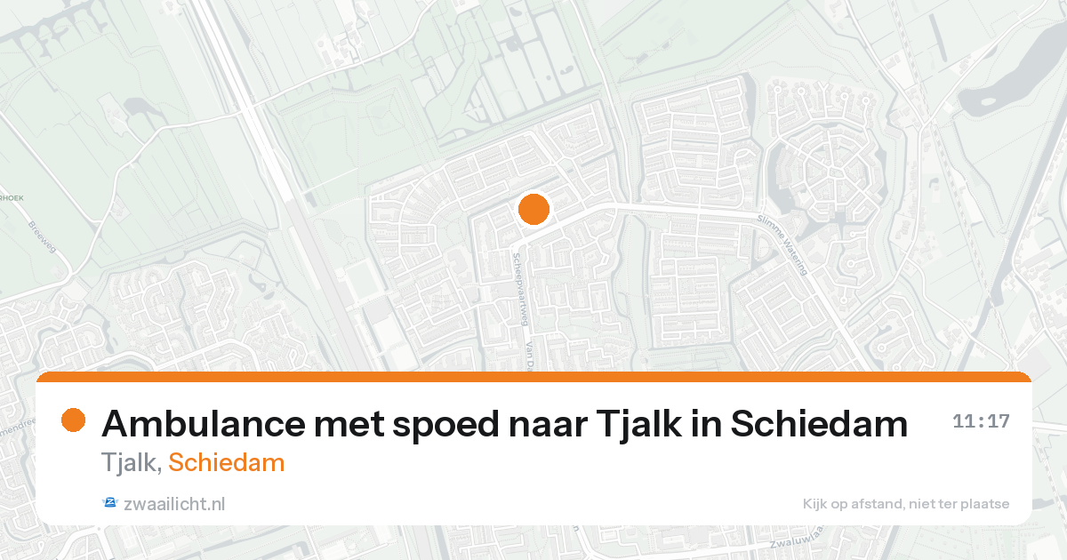 Ambulance met spoed naar Tjalk in Schiedam — 25 aug 2026