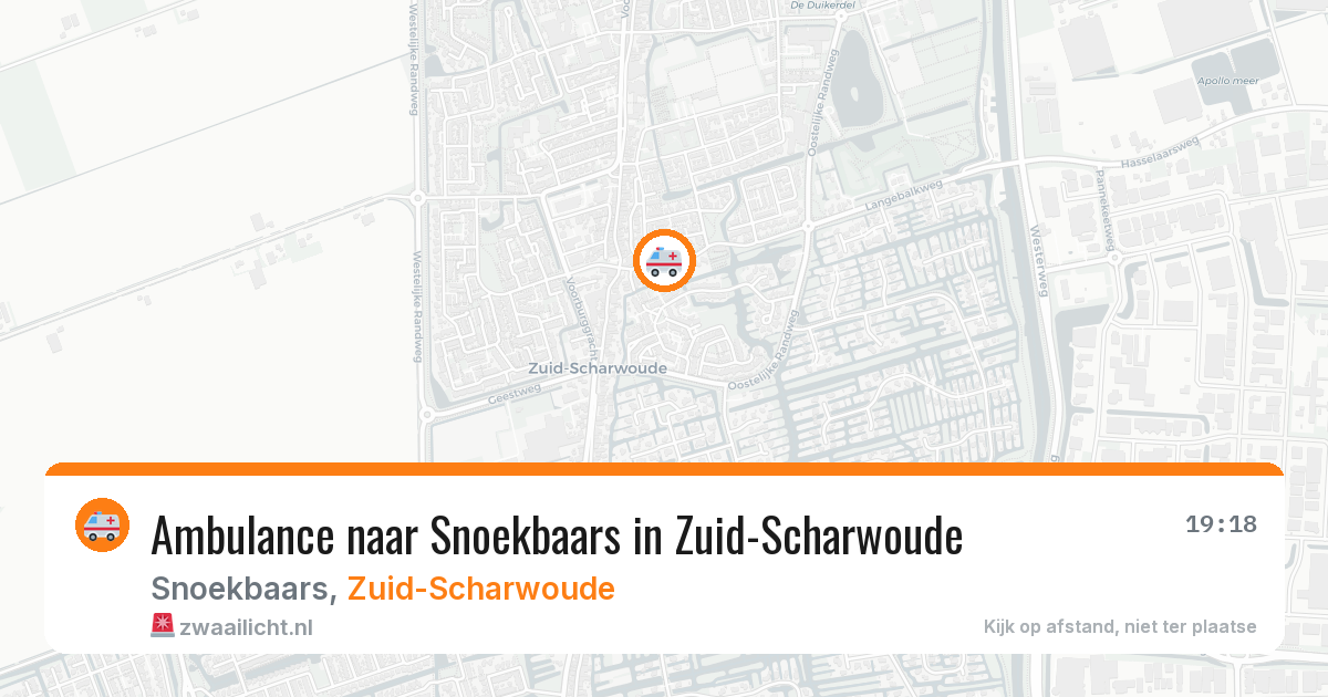 Ambulance naar Snoekbaars in Zuid-Scharwoude — 10 aug 2026