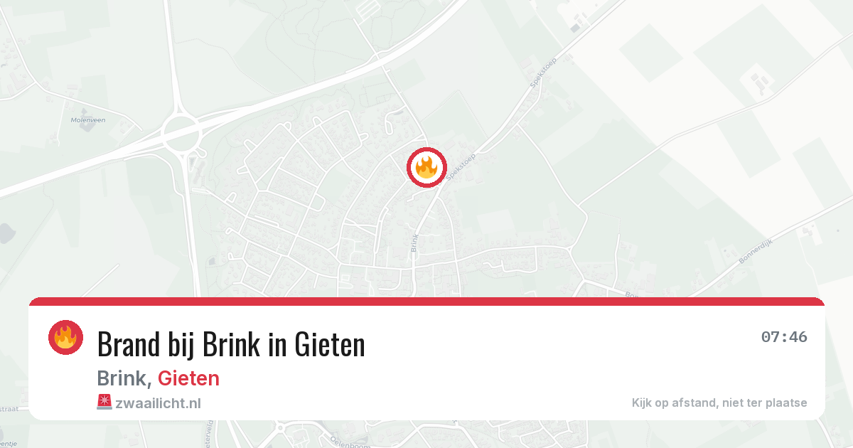 Brand bij Brink in Gieten — 20 jun 2026