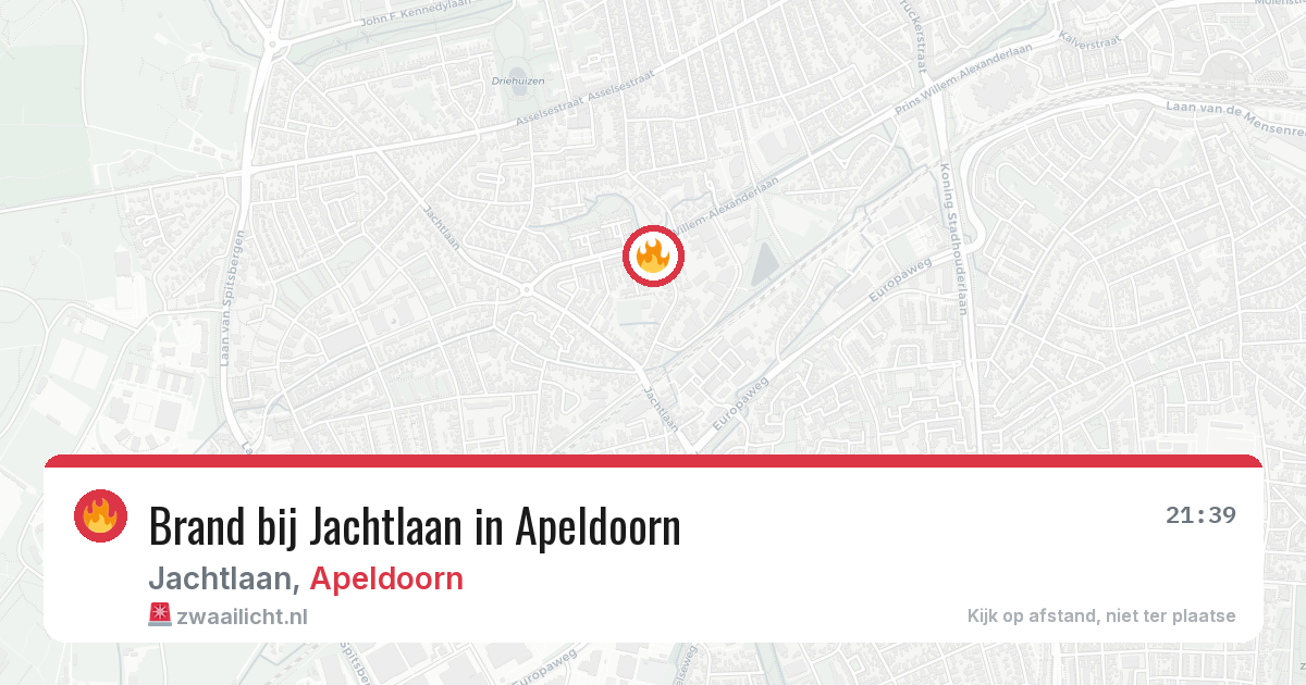 Brand bij Jachtlaan in Apeldoorn — 18 mrt 2026